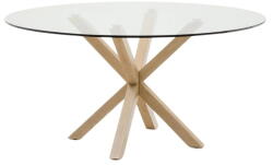 Kave Home Kerek étkezőasztal üveg asztallappal ø 150 cm Argo - Kave Home - bonami - 183 167 Ft