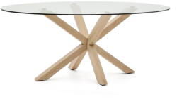 Kave Home Étkezőasztal üveg asztallappal 100x200 cm Argo - Kave Home - bonami - 222 947 Ft