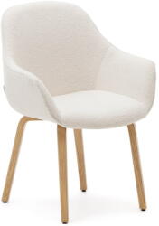 Kave Home Fehér kárpitozott étkezőfotel Aleli - Kave Home