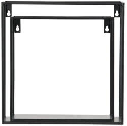 WOOOD Meert 2 db fekete fali polc - WOOOD