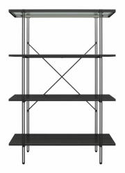 Støraa Fekete könyvespolc tölgyfa dekorral 79x117 cm Wainwright - Queer Eye