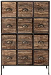 Bloomingville Fekete-barna fém komód 60, 5x92x33, 5 cm Matteo - Bloomingville