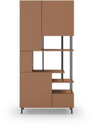 Marckeric Téglavörös könyvespolc 84x175 cm Perla - Marckeric