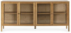 MOME Natúr színű tálalószekrény tölgyfa dekorral 180x80x40 cm Ceci - MOME