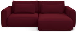 Makamii Borvörös bársony kinyitható-tárolóhelyes sarokkanapé (jobb oldali-heverő résszel) Kapua - Makamii - bonami - 518 490 Ft