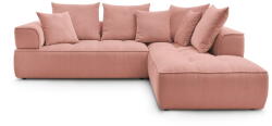 Bobochic Paris Rózsaszín zsenília sarokkanapé (jobb oldali-L alakú) Whesley - Bobochic Paris