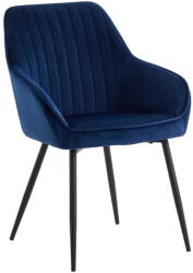 Unique Furniture Sötétkék kárpitozott karfás étkezőfotel szett 2 db-os Nolan Stripe - Unique Furniture