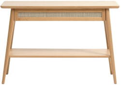 Unique Furniture Natúr színű konzolasztal tölgyfa dekoros asztallappal 40x110 cm Barrali - Unique Furniture