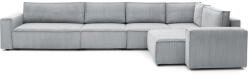Bobochic Paris Világosszürke kordbársony sarokkanapé (jobb oldali) Nihad modular - Bobochic Paris