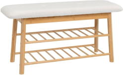 Casa Selección Fehér-natúr színű pad - Casa Selección - bonami - 44 192 Ft