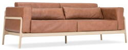 GAZZDA Fawn konyakbarna kanapé bivalybőrből, tömör tölgyfa szerkezettel, 210 cm - Gazzda