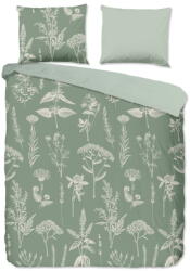 Good Morning Zöld kétszemélyes hosszabbított flanel ágyneműhuzat 200x220 cm Herbs - Good Morning