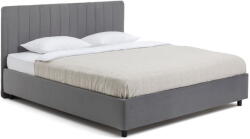 Bonami Szürke kárpitozott ágyneműtartós franciaágy ágyráccsal 160x200 cm Myra Slim Line - Bonami Selection