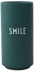 Design Letters Smile sötétzöld porcelánváza, magasság 11 cm - Design Letters