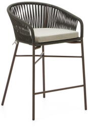 Kave Home Zöld fém-párnázott kerti bárszék Yanet - Kave Home