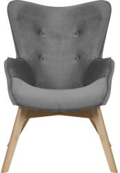 Ropez Szürke bársony fotel Niko - Ropez