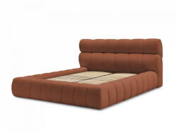 Bobochic Narancssárga kárpitozott ágyneműtartós franciaágy ágyráccsal 160x200 cm Mont Blanc - Bobochic Paris