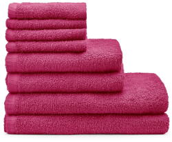 Catherine Lansfield Sötét rózsaszín gyorsan száradó-frottír pamut törölköző és fürdőlepedő készlet 8 db-os Quick Dry - Catherine Lansfield