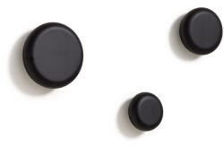 Kave Home Fekete fali fa akasztó szett 3 db-os Nadue - Kave Home