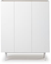 Teulat Fehér magas komód tölgyfa dekorral 95x120 cm Arista - Teulat