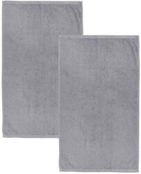 Catherine Lansfield Szürke gyorsan száradó frottír pamut fürdőlepedő szett 2 db-os 90x140 cm Quick Dry - Catherine Lansfield