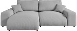 Ropez Világosszürke kordbársony sarokkanapé (variálható) Justin - Ropez