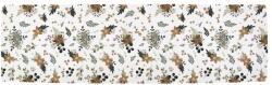 Butter Kings Pamut asztali futó karácsonyi mintával 40x140 cm Festive Flowers - Butter Kings