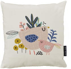 Butter Kings Bird Family párna, 45 x 45 cm - Butter Kings