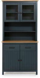 Marckeric Sötétkék borovi fenyő tálalószekrény 90x180 cm Miranda - Marckeric