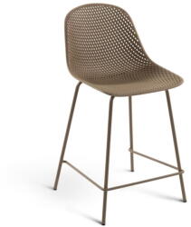 Kave Home Bézs fém-műanyag kerti bárszék Quinby - Kave Home