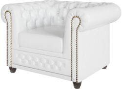 Ropez Fehér bőrutánzat fotel York - Ropez