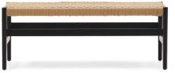 Kave Home Fekete-natúr színű pad Zaide - Kave Home