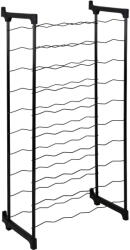 Metaltex Fekete fém bortartó polcos állvány palackok száma 50 Barbera - Metaltex