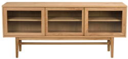 Rowico Natúr színű tálalószekrény tolóajtóval, tölgyfa dekorral 170x75 cm Hazelton - Rowico