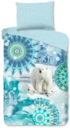 HIP Kék egyszemélyes flanel ágyneműhuzat 140x200 cm Seppo - HIP