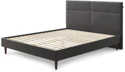 Bobochic Fekete kárpitozott franciaágy ágyráccsal 160x200 cm Elyna - Bobochic Paris - bonami - 180 081 Ft