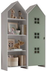 Vipack Fehér-zöld nyitott gyerek ruhásszekrény 115x171, 5 cm CASAMI BRUGES - Vipack