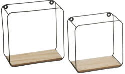 Casa Selección Fekete-natúr színű polc készlet 2 db-os 21 cm - Casa Selección