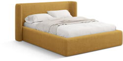 Windsor & Co Mustársárga kárpitozott ágyneműtartós franciaágy ágyráccsal 200x200 cm Jason - Windsor & Co Sofas