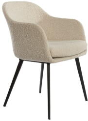 Light & Living Krémszínű kárpitozott karfás étkezőfotel Leone - Light & Living