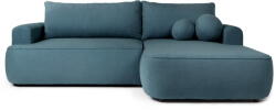 Bonami Selection Kék buklé kinyitható sarokkanapé (jobb oldali) Quinoa - Bonami Selection