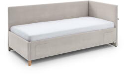 meise.möbel Bézs kárpitozott ágyneműtartós sarok gyerekágy ágyráccsal 90x200 cm Cool - Meise Möbel