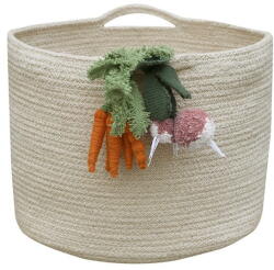 Lorena Canals Krémszínű textil játéktároló kosár ø 30x23 cm Veggies - Lorena Canals