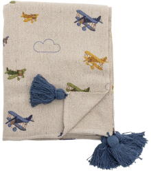 Bloomingville Mini Krémszínű gyerek takaró 130x160 cm Plane - Bloomingville Mini
