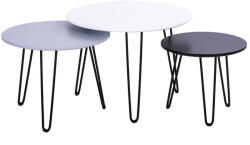 Bonami Selection Fabio White 3 db-os tárolóasztal szett - Bonami Selection