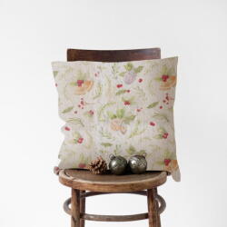 Linen Tales Jingle Bells karácsonyi len párnahuzat, 40 x 40 cm - Linen Tales