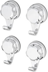 Compactor Ezüstszínű öntapadós fém akasztó szett 4 db-os Bestlock Bath - Compactor