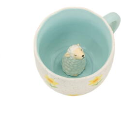 Sass & Belle Kék-krémszínű porcelán bögre 350 ml Surprise Sheep - Sass & Belle