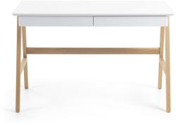 Kave Home Ingo íróasztal fehér asztallappal, 120 x 60 cm - Kave Home