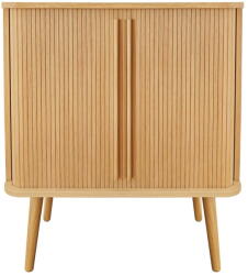 Woodman Natúr színű magas komód tolóajtóval, tölgyfa dekorral 83x95 cm Rove - Woodman